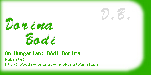 dorina bodi business card